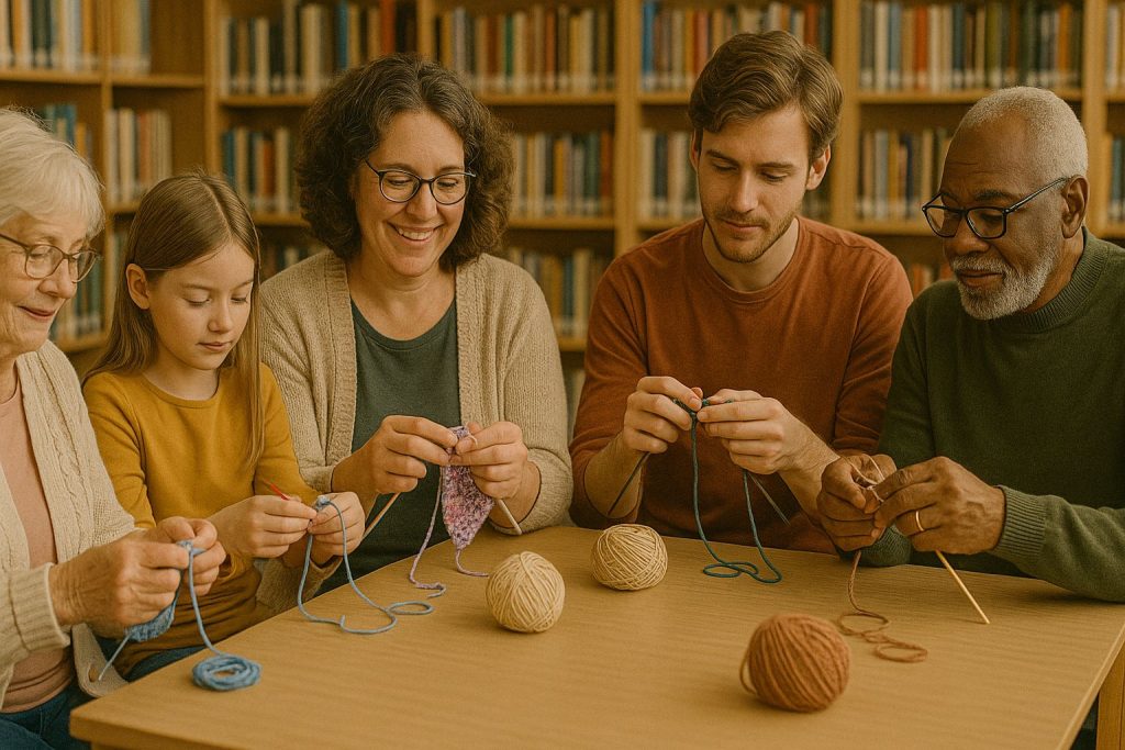 needlework club at schlow library